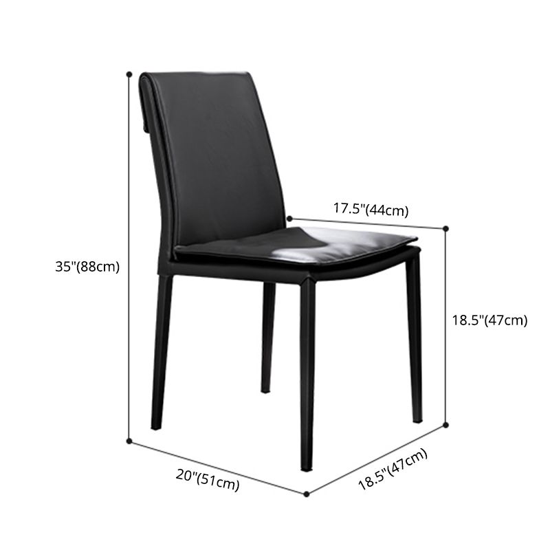 Modern Style Side Chair Home Solid Back Metal Upholstered Dining Room Chair (Set of 2) Clearhalo ' kitchen&dining_furn' 'Dining Chairs' 'Dining Tables & Seating' 'dining_chair' 'furn' 'furn_dining_chair' 'Furniture' 'furniture_dining_chair' 'Kitchen & Dining Furniture' 'kitchen' 1200x1200_7f9fa9b2-ac67-4917-ba8c-fc5accc43349
