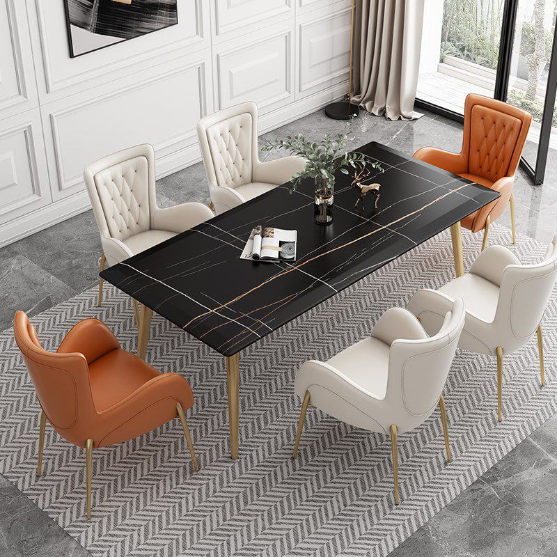 Glam Style Arm Chair Parsons Indoor Dining Chair with Metal Base Clearhalo 'Dining Chairs' 'Dining Tables & Seating' 'dining_chair' 'furn' 'furn_dining_chair' 'Furniture' 'furniture_dining_chair' 'Kitchen & Dining Furniture' 1200x1200_7f9fd2e4-3252-482b-8fe6-1324c3bd8608