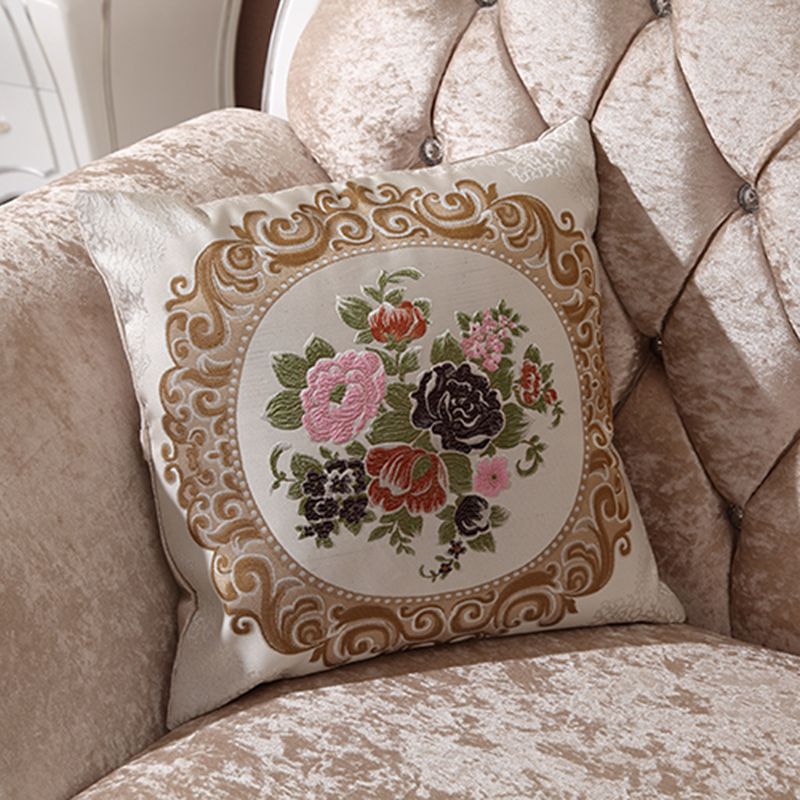 Chaise longue rembourrée Glam, chaise longue à accoudoirs roulés