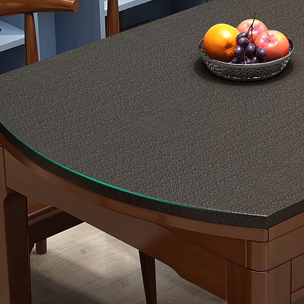 Simplicity Style Dining Site Table Round Stone Furniture with Drop-Leaf Clearhalo 'Dining Tables & Seating' 'Dining Tables' 'dining_table' 'furn' 'furn_dining_table' 'Furniture' 'Kitchen & Dining Furniture' 1200x1200_7fa20c12-af9c-4c1c-a2a3-de711b95e37c