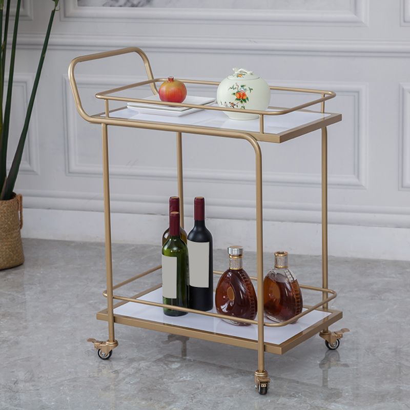 Contemporary 31.5"H Prep Table Rectangular Metal Rolling Prep Table for Dining Room Clearhalo 'furn' 'furn_kitchen_islands_carts' 'Furniture' 'Kitchen & Dining Furniture' 'Kitchen Islands & Carts' 'kitchen_islands_carts' 1200x1200_7fa3499c-41d7-4301-81f2-0c9ac8527433