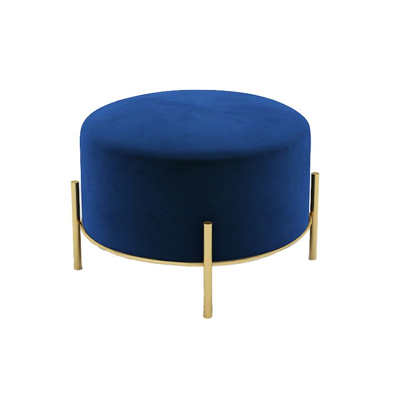 Solid Color Round Ottoman Mildew Resistant Velvet Upholstered Ottoman Clearhalo 'furn' 'furn_ottomans_poufs' 'Furniture' 'Living Room Furniture' 'Ottomans & Poufs' 'ottomans_poufs' 1200x1200_7fa34dd0-1c65-4753-949f-65b7a59f1c2e