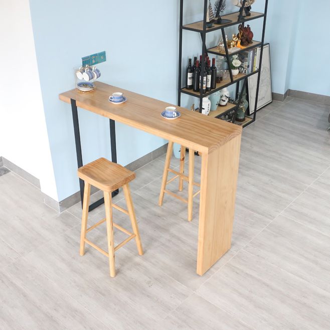 Contemporary Dining Wooden Table Bar Counter Table for Kitchen Clearhalo 'Bar Furniture' 'Bar Tables' 'bar_tables' 'furn' 'furn_bar_tables' 'Furniture' 'furniture_bar_tables' 'Kitchen & Dining Furniture' 1200x1200_7fa3bc9f-feae-44ee-a708-c11dd409b16c