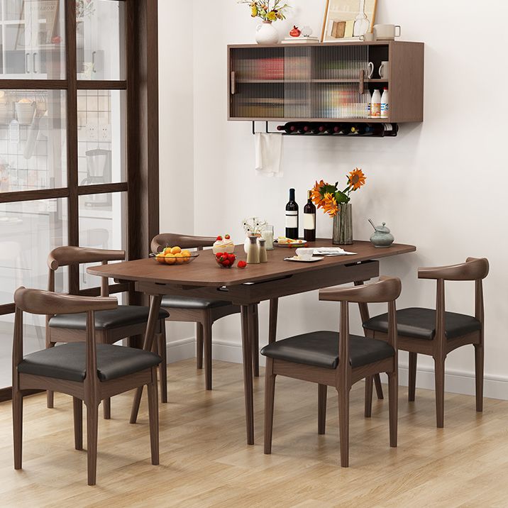 Modern Armless Backrest Chair with Rubber Wood Legs for Dining Room Clearhalo 'Dining Chairs' 'Dining Tables & Seating' 'dining_chair' 'furn' 'furn_dining_chair' 'Furniture' 'Kitchen & Dining Furniture' 1200x1200_7fa47517-dd8d-4923-bf06-aae1e1dec5e0