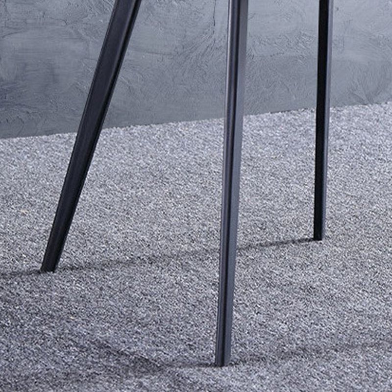 Sedia da sala da pranzo in finta cucina in pelle sedia in metallo a base di braccio in grigio