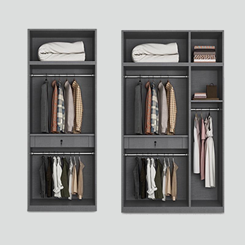 Moderne Kleiderschrank weiße Farbe Holzgarderobe Kleiderschrank mit Schublade