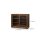 Puerta de vidrio marrón contemporáneo Mesa de buffet de madera maciza para sala de estar