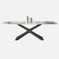 Industrial Style Sintered Stone Table Dining Rectangle Table with Metal Legs for Kitchen Clearhalo 'Dining Tables & Seating' 'Dining Tables' 'dining_table' 'furn' 'furn_dining_table' 'Furniture' 'Kitchen & Dining Furniture' 1200x1200_7fa8ae88-cf1f-4fc4-915c-3878e207f3e6