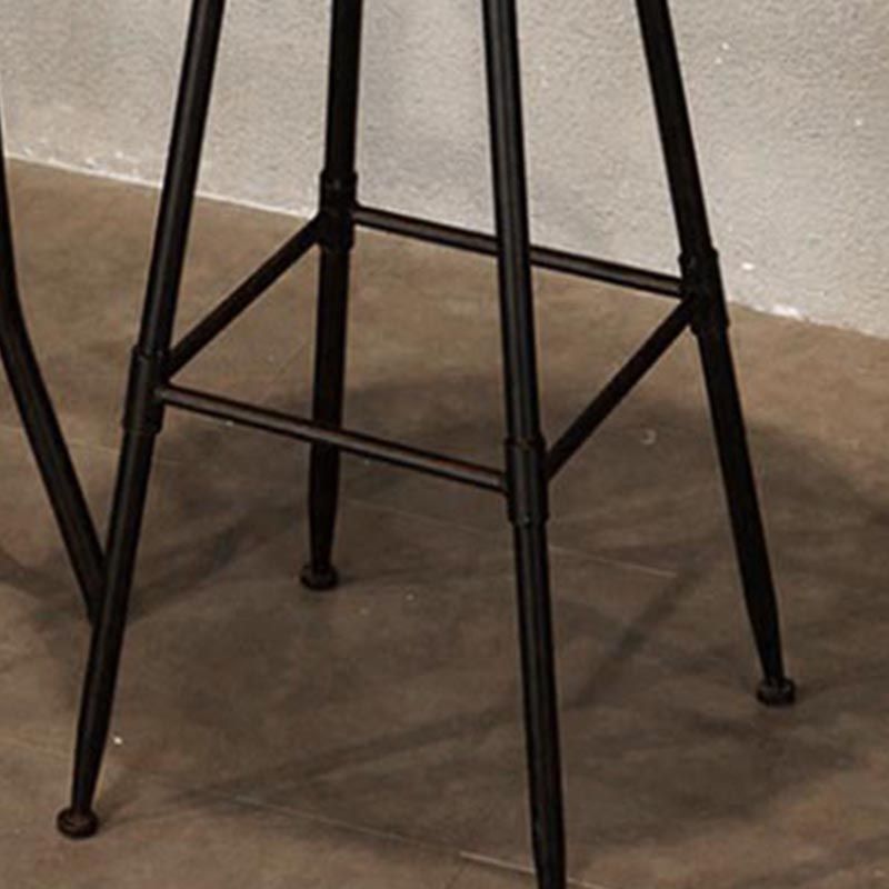 Industrial Round Bar Table Set 1/2 Pieces Solid Wood Bar Table Set for Indoor