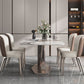 Modern Sintered Stone Dining Table Rectangle Table with Metal Pedestal Base Clearhalo 'Dining Tables & Seating' 'Dining Tables' 'dining_table' 'furn' 'furn_dining_table' 'Furniture' 'Kitchen & Dining Furniture' 1200x1200_7fabe165-0047-42b7-92e8-4c4717f27fd9