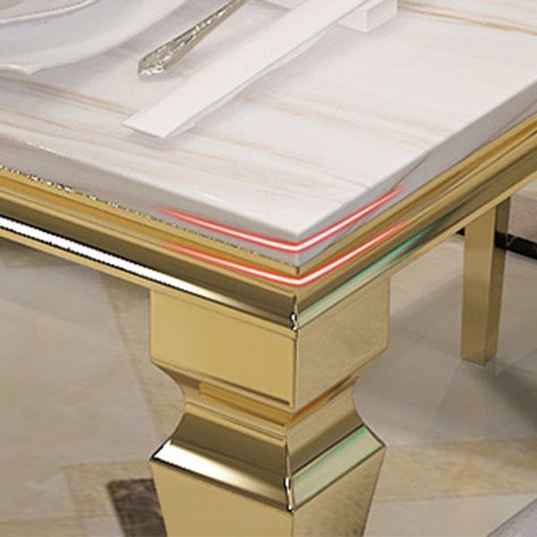 Metal Traditional Luxury Rectangle Indoor Table Marble Table with 4 Legs Clearhalo ' dining_table' 'Dining Tables & Seating' 'Dining Tables' 'furn' 'furn_dining_table' 'Furniture' 'furniture_dining_table' 'Kitchen & Dining Furniture' 'kitchen&dining_furn' 'kitchen' 'kitchen_dining_table' 1200x1200_7fac0d27-312c-40f7-a952-1378f8738349