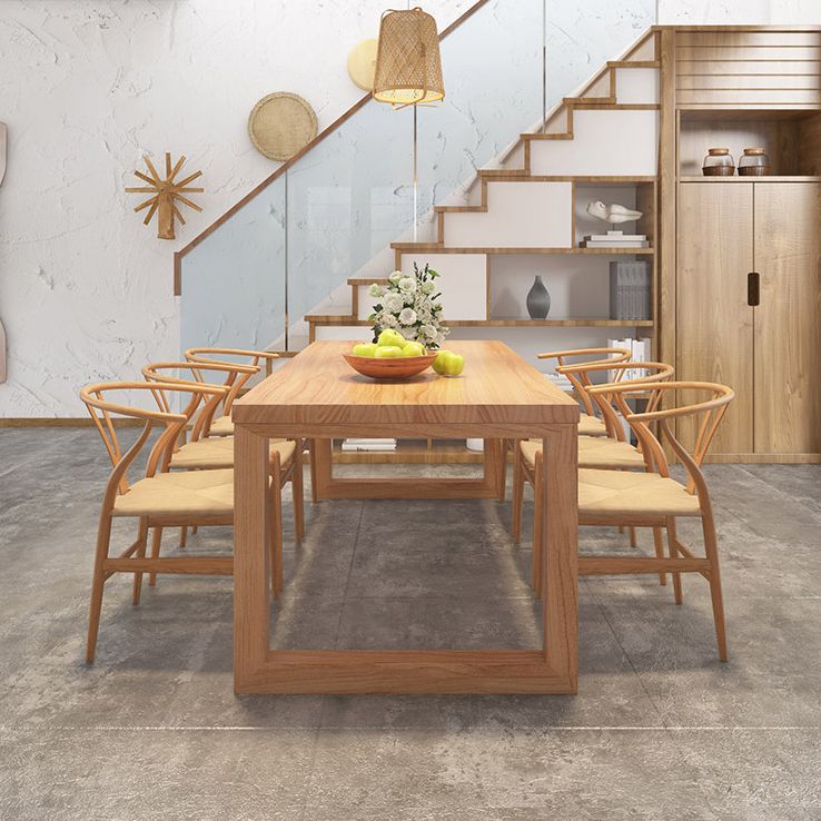 Modern 1/3/5 Pieces Dining Set Rectangle Pine Wood Dining Table for Dining Room Clearhalo 'Dining Room Sets' 'Dining Tables & Seating' 'dining_room_set' 'furn' 'furn_dining_room_set' 'Furniture' 'Kitchen & Dining Furniture' 1200x1200_7fad349b-f693-4496-b836-e78bc94137f9