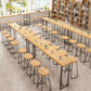 Modern Solid Wood Bistro Accent Dining Table Rectangle Bar Table in Natural Clearhalo 'Bar Furniture' 'Bar Tables' 'bar_tables' 'furn' 'furn_bar_tables' 'Furniture' 'furniture_bar_tables' 'Kitchen & Dining Furniture' 1200x1200_7fad5a31-fcf7-40bb-8eee-0344c299996c