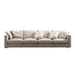 Linen Blend Square Arm Sofa and Sectional with Slipcovered for Living Room