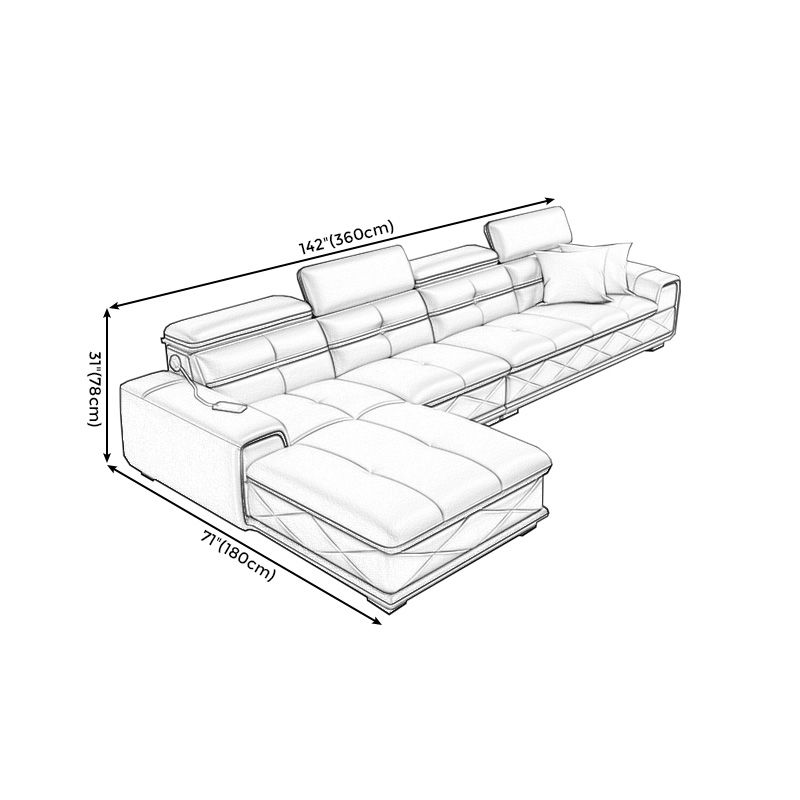 Contemporary L-Shape Sofa Light-grey High Back Sectional for Living Room Clearhalo 'furn' 'furn_sectionals' 'Furniture' 'furniture_sectionals' 'kitchen' 'kitchen_sectionals' 'Living Room Furniture' 'Sectionals' 1200x1200_7fb03509-2d69-4d73-bb81-8bc709ff6e4b