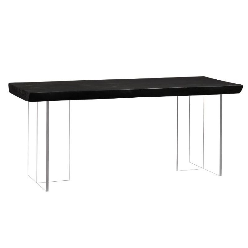 Pine Solid Wood Dining Room Collection Modern Rectangle with Acrylic Double Pedestal Table Clearhalo 'Dining Tables & Seating' 'Dining Tables' 'dining_table' 'furn' 'furn_dining_table' 'Furniture' 'furniture_dining_table' 'Kitchen & Dining Furniture' 'kitchen' 'kitchen_dining_table' 1200x1200_7fb50cb6-467d-47d4-8b66-7ac1e2964564