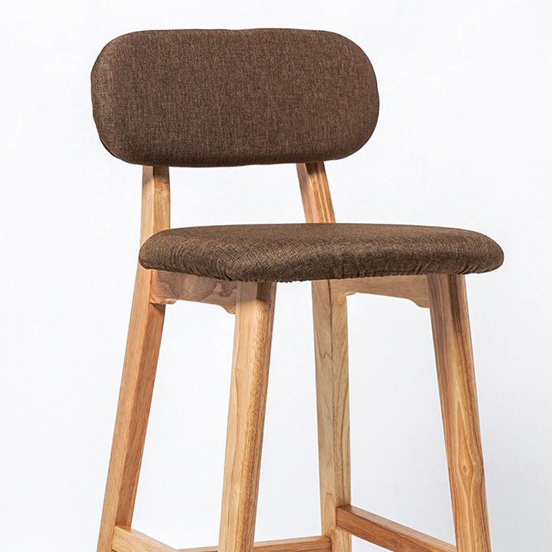 Rubberwood Modern Low Back Stool Matte Finish Upholstered Bar Stools Clearhalo 'Bar Furniture' 'Bar Stools' 'bar_stools' 'furn' 'furn_bar_stools' 'Furniture' 'furniture_bar_stools' 'Kitchen & Dining Furniture' 1200x1200_7fb527cb-6e5b-4fd2-bdf5-09cf6012e853