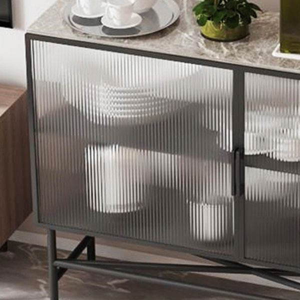 Modern Style Sideboard with Metal Legs Storage Sideboard for Kitchen Bar Clearhalo 'buffet_sideboard' 'Buffets & Sideboards' 'furn' 'furn_buffet_sideboard' 'Furniture' 'Kitchen & Dining Furniture' 1200x1200_7fb5d303-f645-465f-80db-337be4d7e747