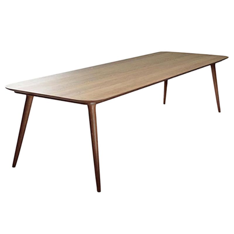 Rectangle 4 Legs Modern Style Dining Table Wood Color Fixed Table with Solid Wood Clearhalo ' dining_table' 'Dining Tables & Seating' 'Dining Tables' 'furn' 'furn_dining_table' 'Furniture' 'furniture_dining_table' 'Kitchen & Dining Furniture' 'kitchen&dining_furn' 'kitchen' 'kitchen_dining_table' 1200x1200_7fb697c7-7687-4778-b171-c87d515fddce