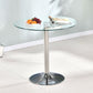 Modern Style Glass Kitchen Dining Table Round Table with Tulip Base for Home Use Clearhalo ' dining_table' 'Dining Tables & Seating' 'Dining Tables' 'furn' 'furn_dining_table' 'Furniture' 'furniture_dining_table' 'Kitchen & Dining Furniture' 'kitchen&dining_furn' 'kitchen' 'kitchen_dining_table' 1200x1200_7fb76d03-0509-4daf-9e80-2abe5dbfb37e