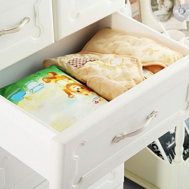 Armadio di stoccaggio in plastica con gambe armadio del guardaroba moderno con cassetto