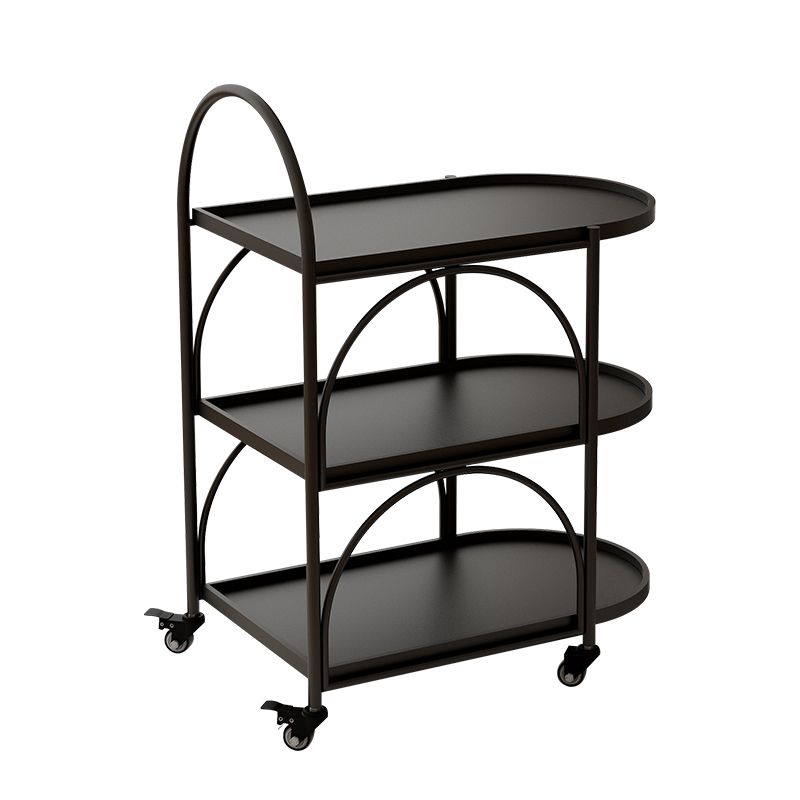 Tavolo da estremità ovale a 3 livelli con ruote laterale moderno con ruote