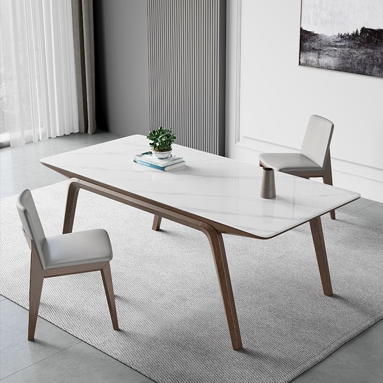 Designer Style Sintered Stone Top Dining Set Rectangle 1/3/4/5/7 Pieces Dining Table Set Clearhalo 'Dining Room Sets' 'Dining Tables & Seating' 'dining_room_set' 'furn' 'furn_dining_room_set' 'Furniture' 'Kitchen & Dining Furniture' 1200x1200_7fb94a32-d3e8-4050-8deb-bc469654d3db