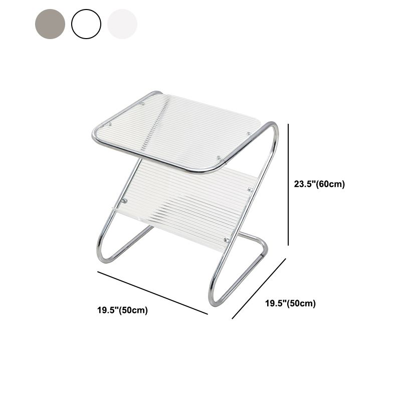 23.62" Tall Contemporary Style Side End Table Abstract Sofa Side Accent Table