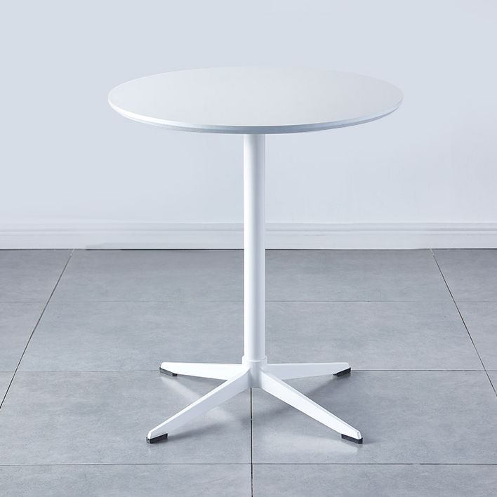 Metal Contemporary Round Dining Table Wood Top Table for Dining Room and Kitchen Clearhalo ' dining_table' 'Dining Tables & Seating' 'Dining Tables' 'Furniture' 'furniture_dining_table' 'Kitchen & Dining Furniture' 'kitchen&dining_furn' 'kitchen' 'kitchen_dining_table' 1200x1200_7fb9f6ec-ce46-4710-ba68-600cb9e6efe4