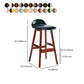 Tabouret de bas de pied de bas de pied de lin scandinave 27,55 '' tabouret de bar en caoutchouc