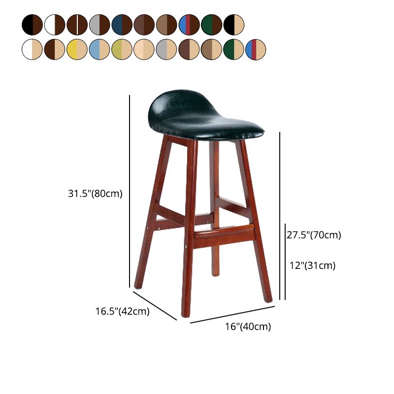 Tabouret de bas de pied de bas de pied de lin scandinave 27,55 '' tabouret de bar en caoutchouc