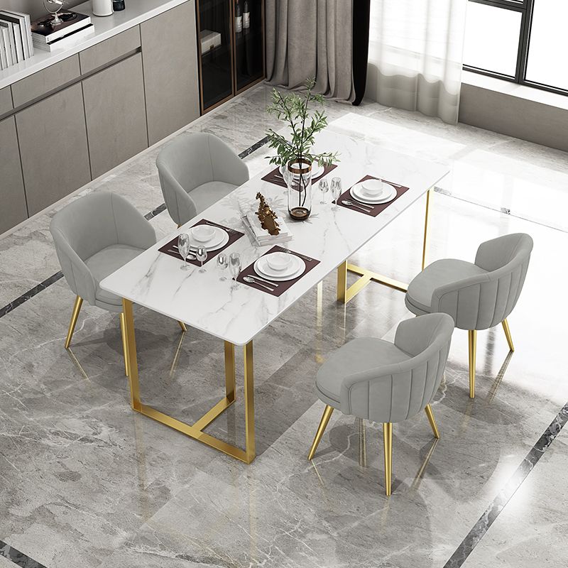 Traditional Luxury Rectangle Table Stone Double Pedestal Dining Site Table Clearhalo 'Dining Tables & Seating' 'Dining Tables' 'dining_table' 'furn' 'furn_dining_table' 'Furniture' 'Kitchen & Dining Furniture' 1200x1200_7fbc99ca-b3bf-4b2d-a6d6-6f9102c58d9e