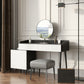 Contemporary White Makeup Table With Drawers 15.74 W x 30.70" H for Bedroom