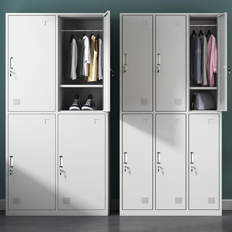 Contemporary Hinged Wardrobe Cabinet Steel Wardrobe Armoire for Home Clearhalo 'Armoires & Wardrobes' 'armoires_wardrobes' 'Bedroom Furniture' 'furn' 'furn_armoires_wardrobes' 'Furniture' 1200x1200_7fbe3883-d645-45c9-a15d-1332a0ee2c0e