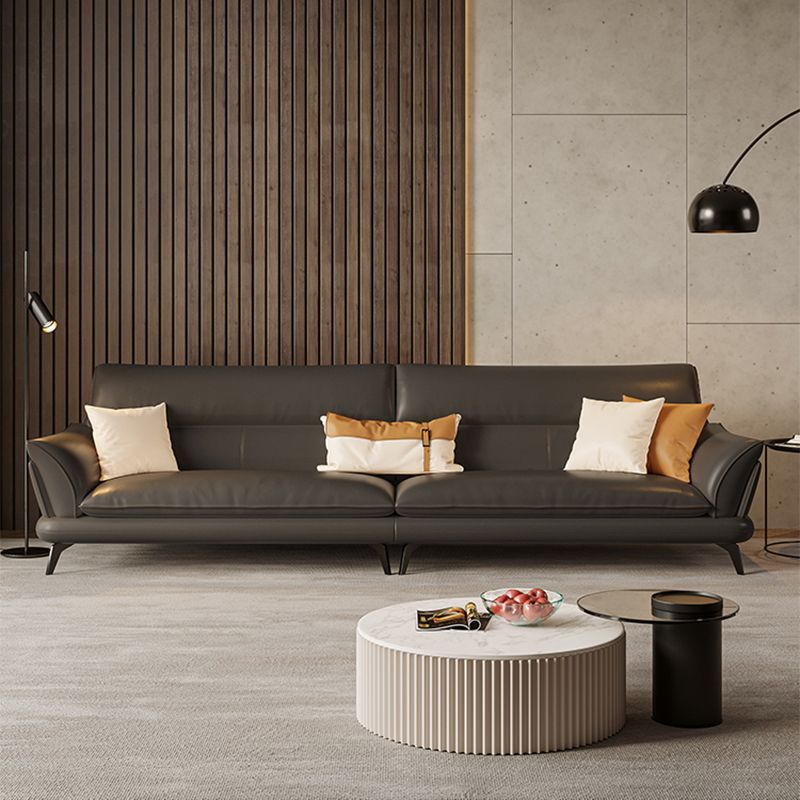 Cuscinetto cucito grigio scuro contemporaneo posteriore braccio stazionario svasato