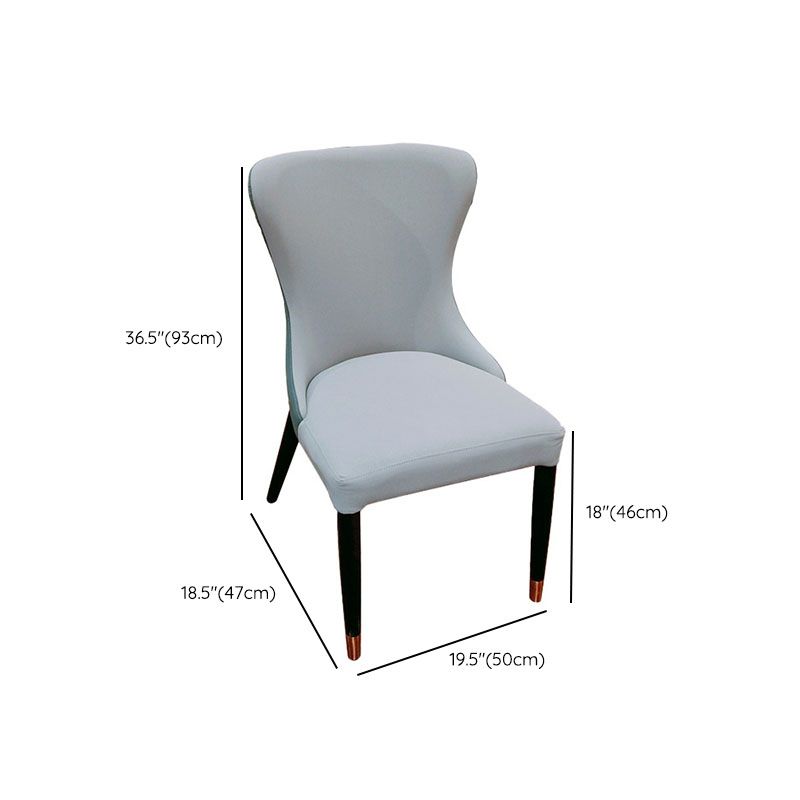 Contemporary Upholstered Dining Chairs Parsons Side Chair in Blue Clearhalo 'Dining Chairs' 'Dining Tables & Seating' 'dining_chair' 'furn' 'furn_dining_chair' 'Furniture' 'Kitchen & Dining Furniture' 1200x1200_7fbee1bb-19ff-4b8f-afe8-f2a8802e2b68