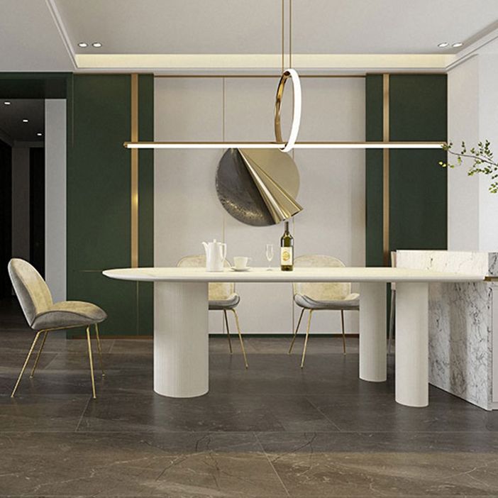 Metal Contemporary Free Form Table Sintered Stone Table for Dining Room Clearhalo ' dining_table' 'Dining Tables & Seating' 'Dining Tables' 'Furniture' 'furniture_dining_table' 'Kitchen & Dining Furniture' 'kitchen&dining_furn' 'kitchen' 'kitchen_dining_table' 1200x1200_7fc0fbae-2e4b-447b-af35-d7c72d584b06