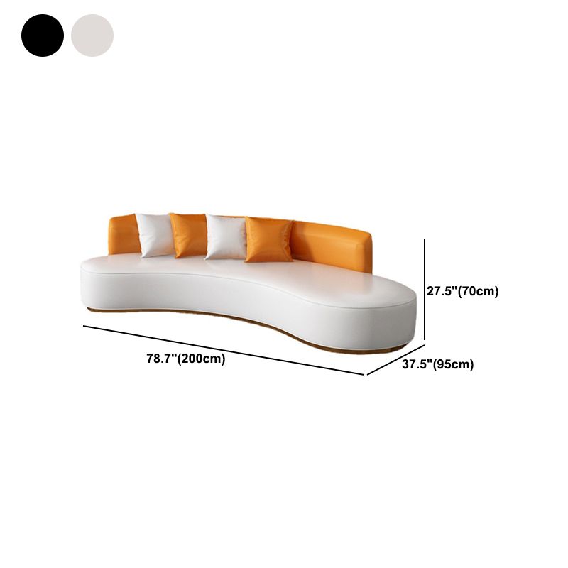 Divano a bracciolo a bracciale senza bracciole senza bracciolo in pelle.