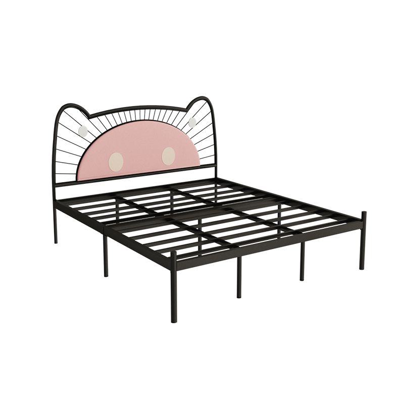 Glam Open-Frame Bed with Upholstered Headboard and Metal Legs Clearhalo 'Bedroom Furniture' 'Beds' 'furn' 'furn_beds' 'Furniture' 1200x1200_7fc2c7f6-3869-43a8-8c73-076279a11ace