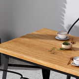 Industrial Style Solid Wood Dining Table Brown Table with Black Frame for Dinning Room Clearhalo ' dining_table' 'Dining Tables & Seating' 'Dining Tables' 'furn' 'furn_dining_table' 'Furniture' 'furniture_dining_table' 'Kitchen & Dining Furniture' 'kitchen&dining_furn' 'kitchen' 'kitchen_dining_table' 1200x1200_7fc358e6-87c7-4b84-bcb2-d251d246a5ca