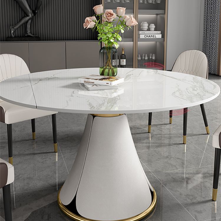Contemporary 1/4/5/7 Pieces Dining Set Round Dining Table Set with Pedestal Base Clearhalo 'Dining Room Sets' 'Dining Tables & Seating' 'dining_room_set' 'furn' 'furn_dining_room_set' 'Furniture' 'furniture_dining_room_set' 'Kitchen & Dining Furniture' 'kitchen&dining_furn' 'kitchen' 1200x1200_7fc3e154-f962-4653-8701-d993d17e3aa6