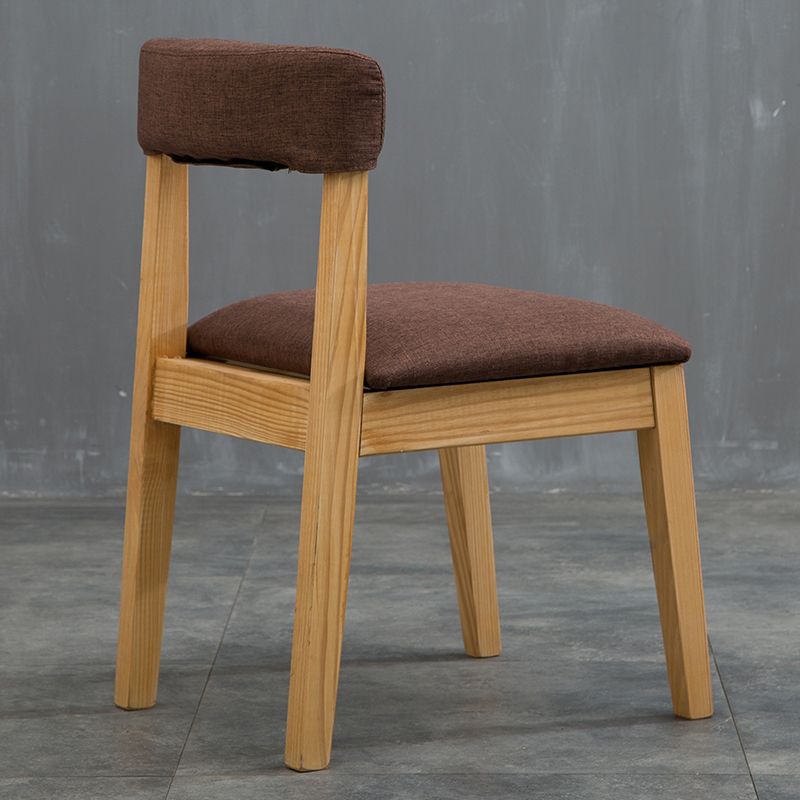 Country Style Home Side Chair Open Back Wood Upholstered Dining Room Chair Clearhalo ' kitchen&dining_furn' 'Dining Chairs' 'Dining Tables & Seating' 'dining_chair' 'furn' 'furn_dining_chair' 'Furniture' 'furniture_dining_chair' 'Kitchen & Dining Furniture' 'kitchen' 1200x1200_7fc541a3-0ef1-4fd1-8f2d-89a624cd81fe