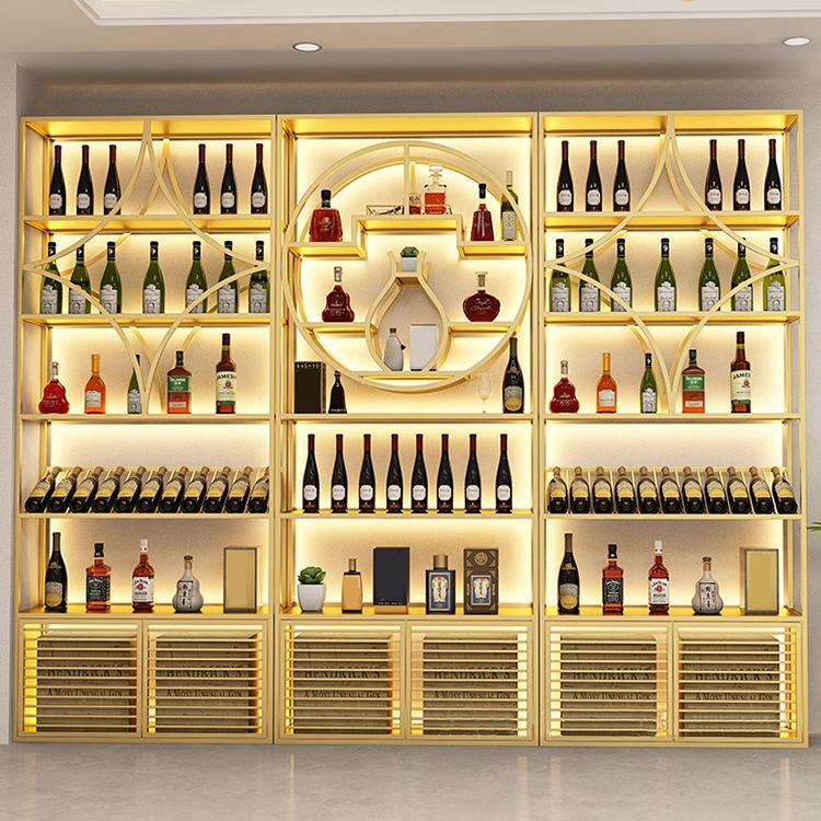 Glam Floor Wine Bottle Holder Metal Single Wine Rack in Gold/Black Clearhalo 'furn' 'furn_wine_racks' 'Furniture' 'Kitchen & Dining Furniture' 'Wine Racks' 'wine_racks' 1200x1200_7fc54a4e-dd27-4b4b-abab-29db94b53e10