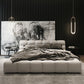 Modern Style Upholstered Headboard Mimics Leather/cotton Bed