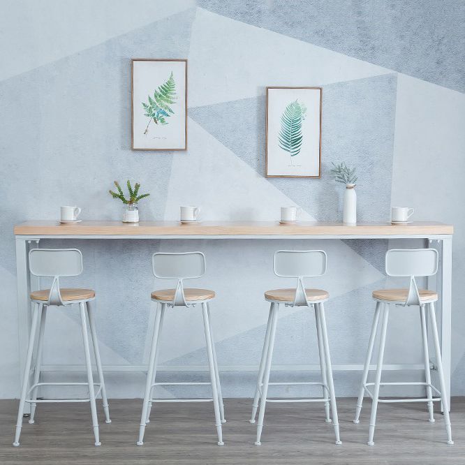 Ensemble de table de bar contemporain 1/2/3 pièces Table de bar rectangulaire en bois avec tabouret de bar