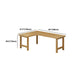 30 "H Modern Office Desk a forma L naturale scrittura in legno solido naturale