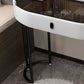 Mirrored Glass Makeup Counter Adjustable Mirror Vanity Dressing Table with Drawer