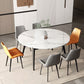 White Stone Dining Site Table Modern Round 4 Legs Dining Table Clearhalo 'Dining Tables & Seating' 'Dining Tables' 'dining_table' 'furn' 'furn_dining_table' 'Furniture' 'Kitchen & Dining Furniture' 1200x1200_7fc89730-b27e-4d51-a1f9-2c0c24a57ea3