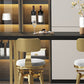 Contemporary Gold Event and Cocktail Table Wood Sled Rectangle Counter Table Clearhalo 'Bar Furniture' 'Bar Tables' 'bar_tables' 'furn' 'furn_bar_tables' 'Furniture' 'furniture_bar_tables' 'Kitchen & Dining Furniture' 1200x1200_7fc8a9ad-2041-4e34-8ea7-19377a0fa497