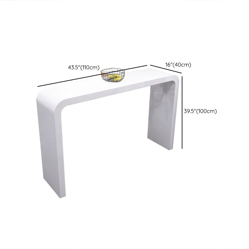 Contemporary Style Bar Table White Wood Bar Dining Table with Double Pedestal Base Clearhalo 'Bar Furniture' 'Bar Tables' 'bar_tables' 'furn' 'furn_bar_tables' 'Furniture' 'Kitchen & Dining Furniture' 1200x1200_7fca1d5d-0c85-4d88-aca7-9fc74ce4fdf6